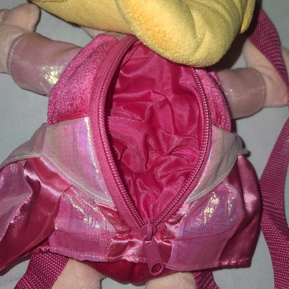 VTG Disney World Sleeping Beauty Princess Aurora 20" Plush Backpack Rare - Picture 5 of 6